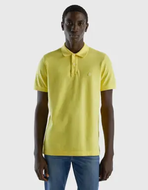yellow regular fit polo