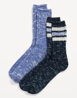 2-Pack Crew Socks for Men blue