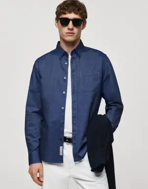 Regular fit Oxford cotton shirt