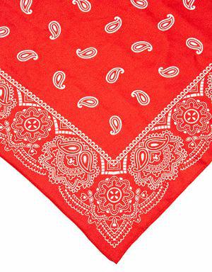Mavi Baskılı Kırmızı Bandana. 2 Mavi Baskılı Kırmızı Bandana. 2