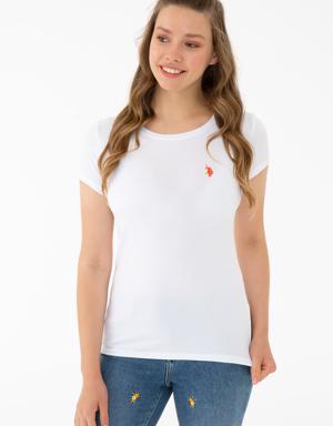 Kadın Beyaz Basic T-shirt