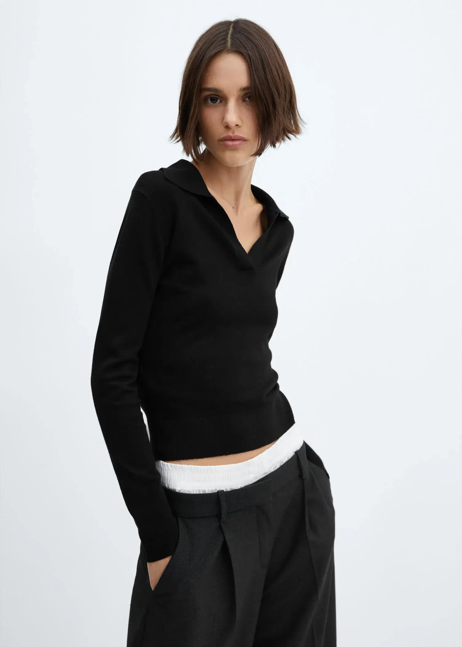 Mango Knitted polo neck sweater. 2