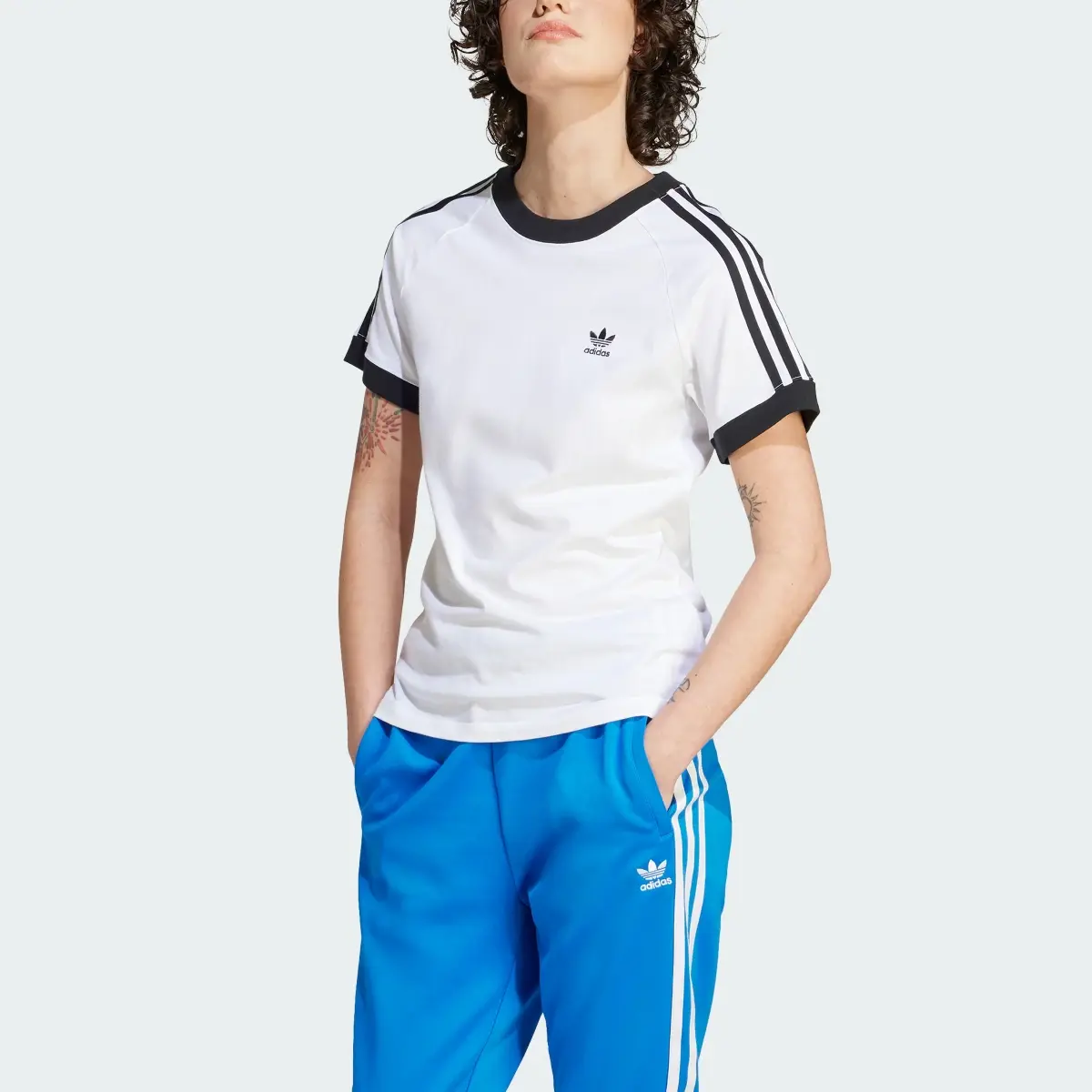 Adidas Adicolor Classics Slim 3-Stripes T-Shirt. 1