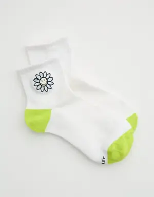 Smiley® Embroidered Bobby Socks