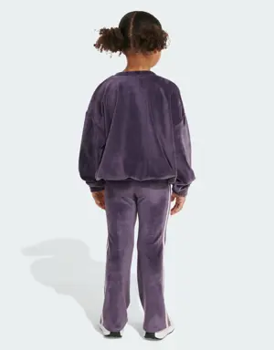 Two-Piece Crewneck Velour Set