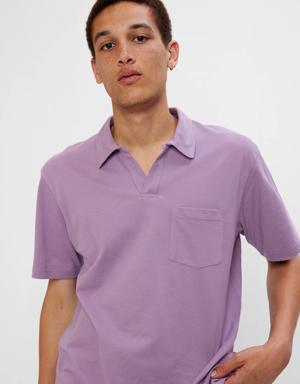 Gap Pocket Polo Shirt purple
