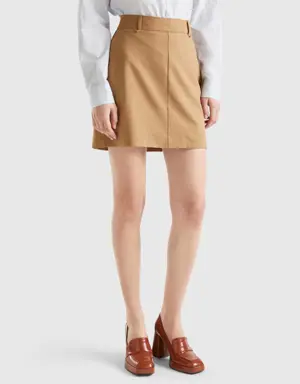 mini skirt with side zipper