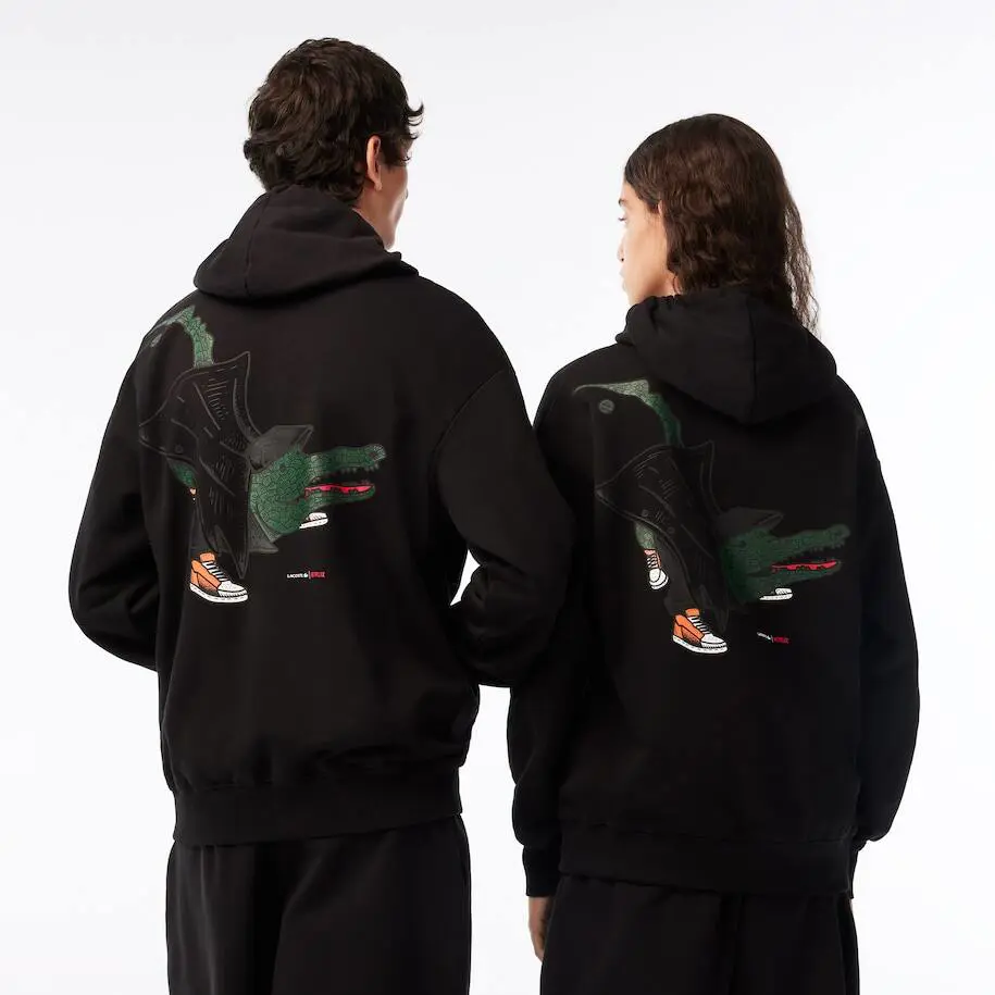 Lacoste Sweatshirt loose fit à capuche unisexe Lacoste x Netflix. 1