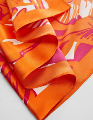 Tropical printed scarf