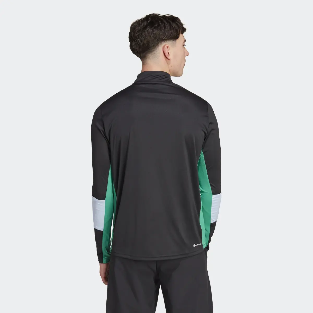 Adidas T-shirt de training à manches longues et zip 1/4 Colorblock. 3