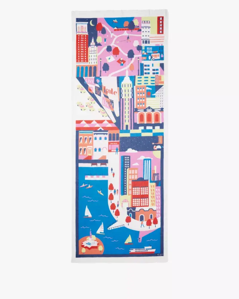 Kate Spade City Map Oblong Scarf. 1