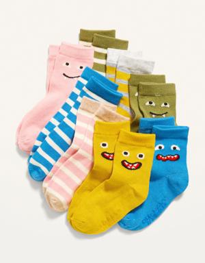 Unisex Crew Socks 8-Pack for Toddler & Baby multi