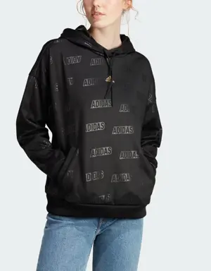 Adidas Embossed Monogram Fleece Hoodie