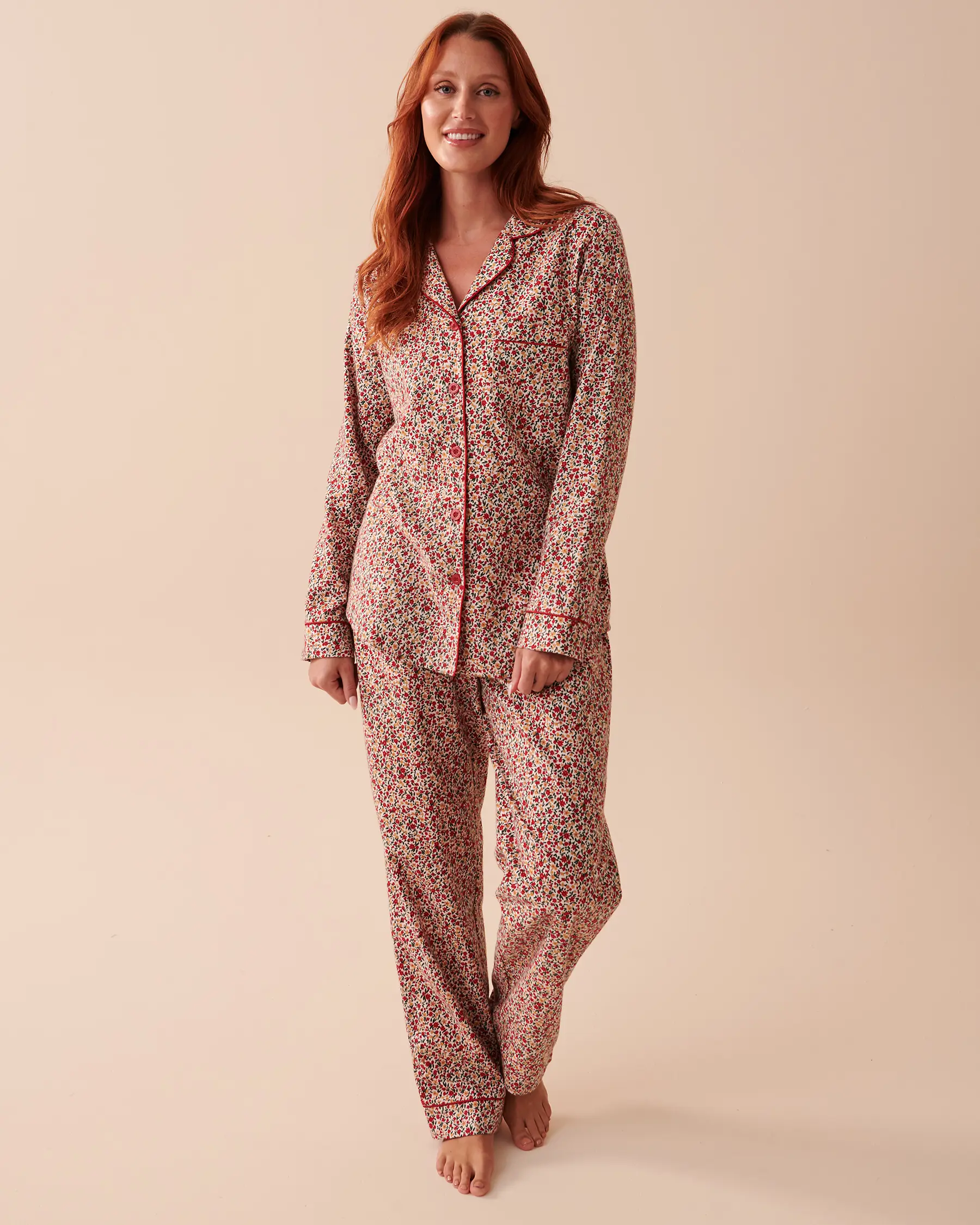 La Vie en Rose Plaid Flannel PJ Set. 1