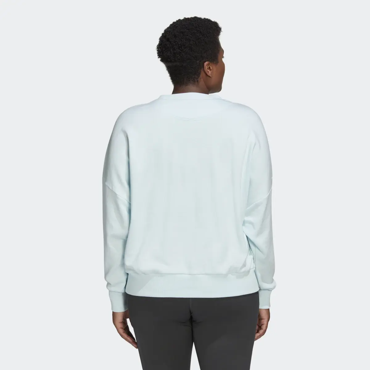 Adidas Studio Lounge Loose Sweatshirt (Plus Size). 3