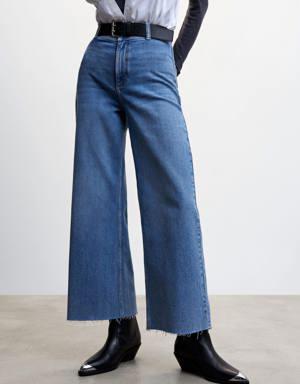 Jupe-culotte jean taille haute