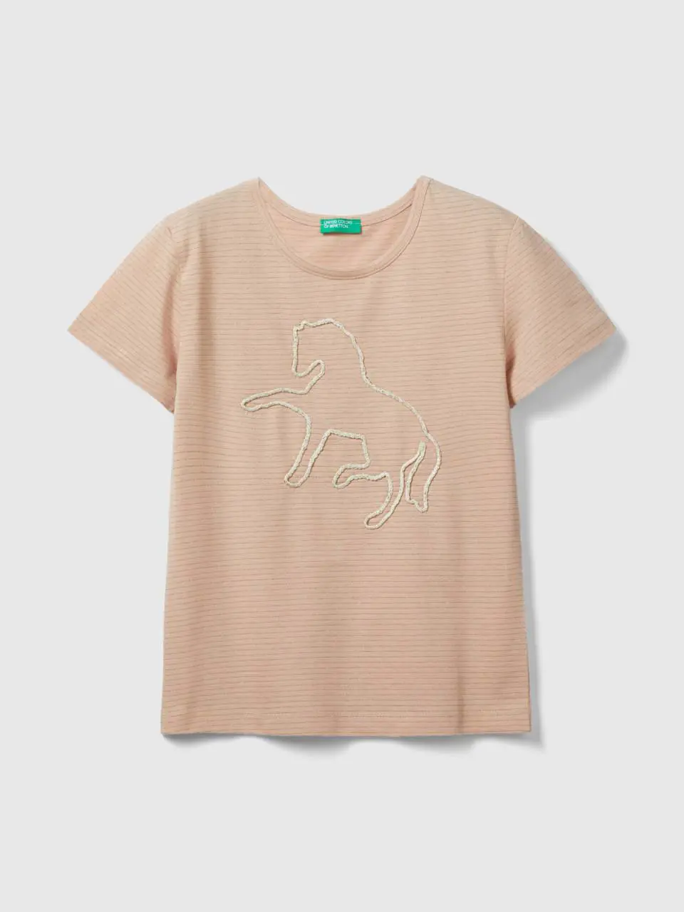 Benetton t-shirt with cord embroidery. 1