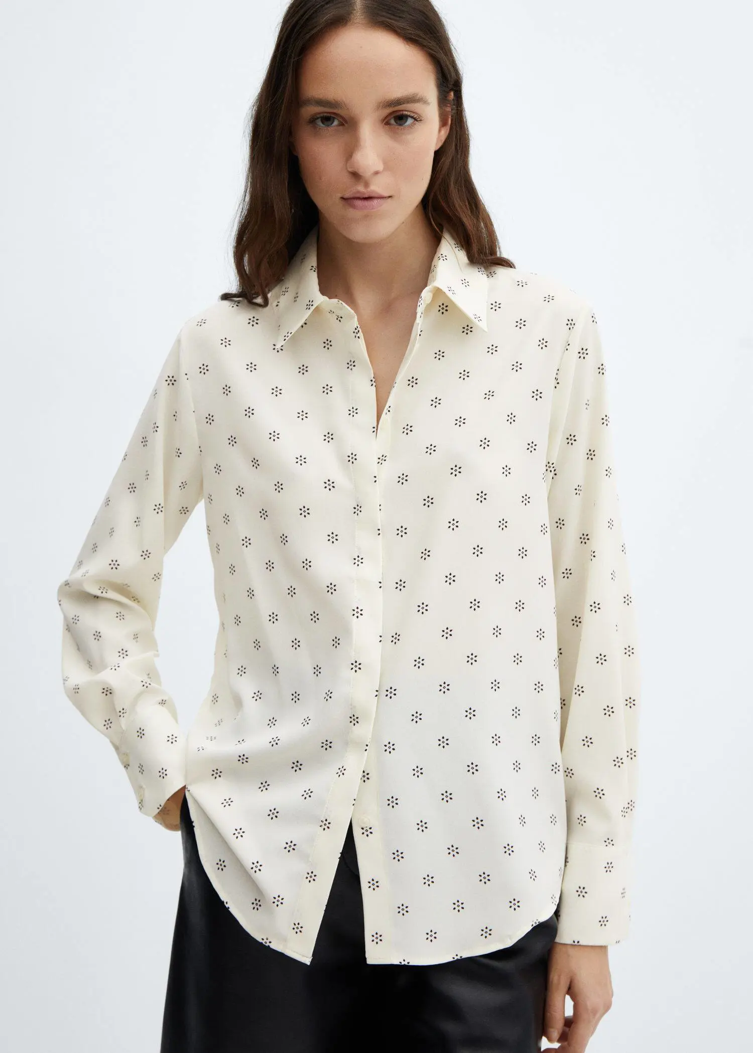 Mango Regular flowy shirt. 1