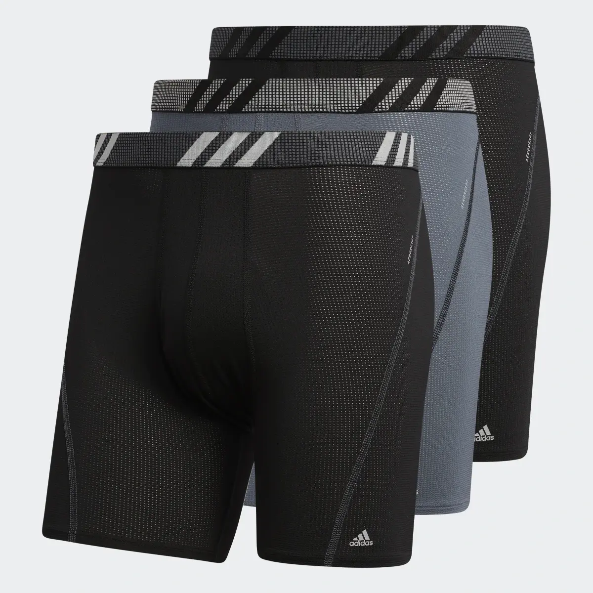 Adidas Performance Mesh Boxer Briefs 3 Pairs (Big and Tall). 2
