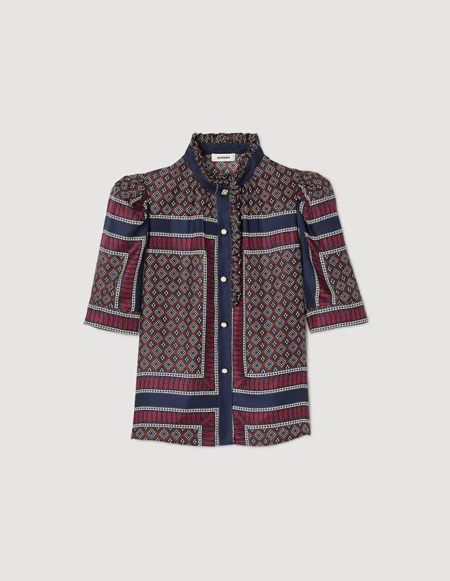 Sandro Patterned silk shirt. 2