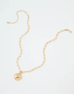 American Eagle O Gold Heart Necklace. 1