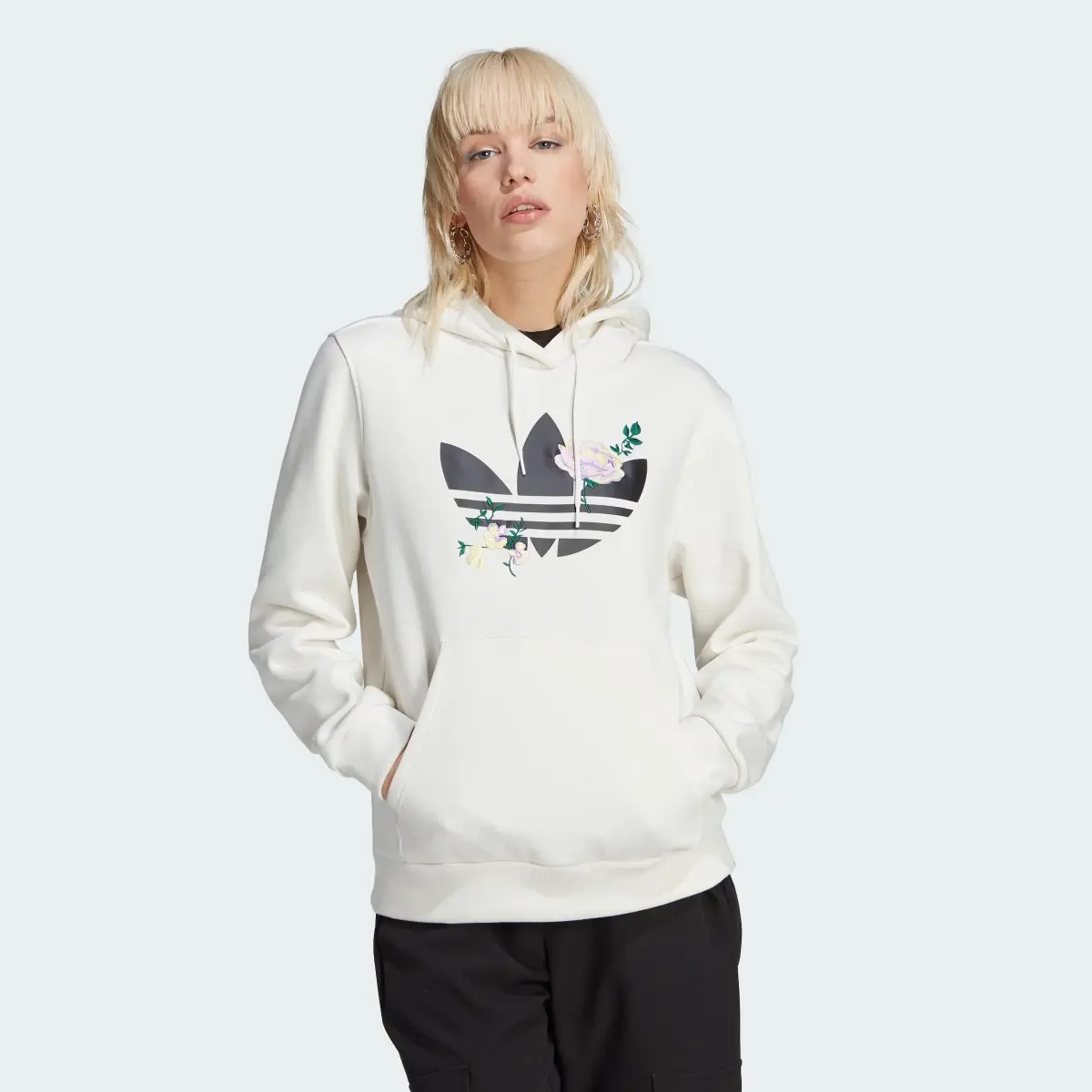 Adidas Flower Embroidery Hoodie. 2