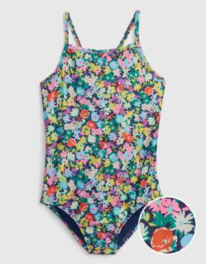 Gap Kids Recycled Print Swim One-Piece multi