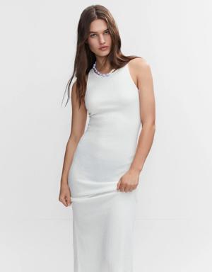 Textured dress with opening