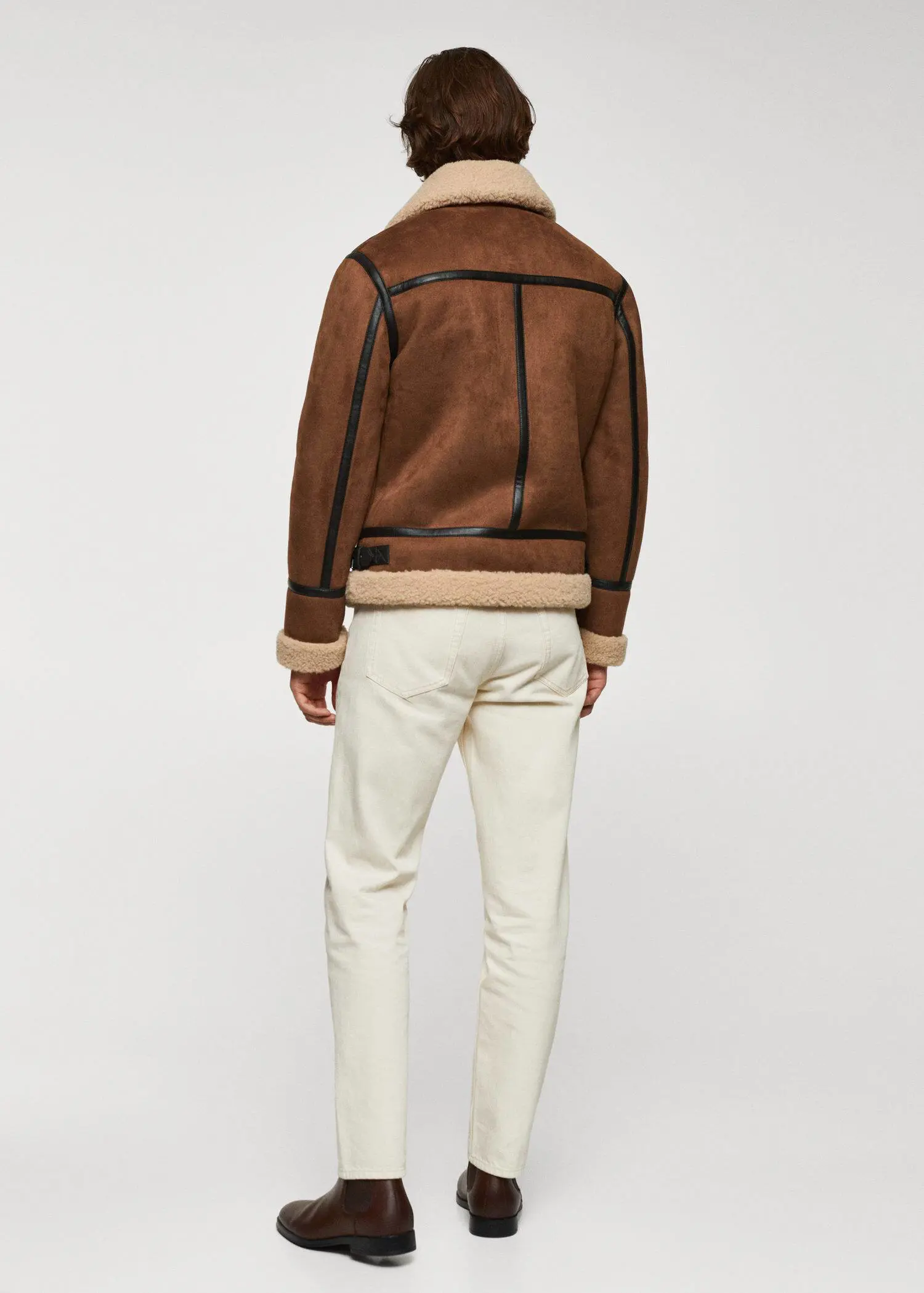 Mango Shearling-lined jacket. 3
