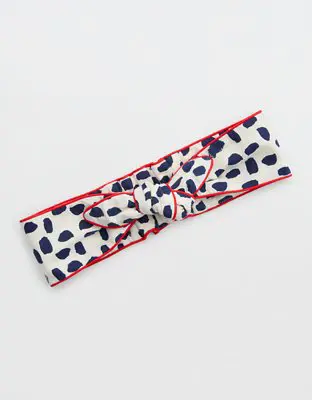 American Eagle Flannel Bow Headband. 1