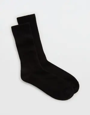 Ribbed Crew Socks