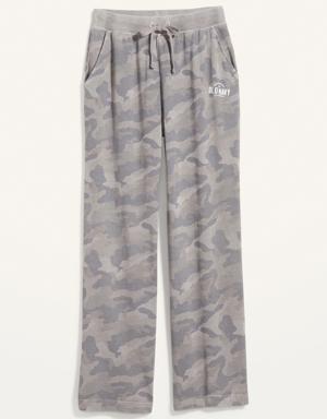 Extra High-Waisted Logo-Graphic Sweatpants gray