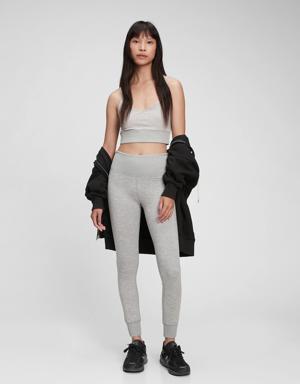 Gap Fit Brushed Tech Jersey Leggings gray