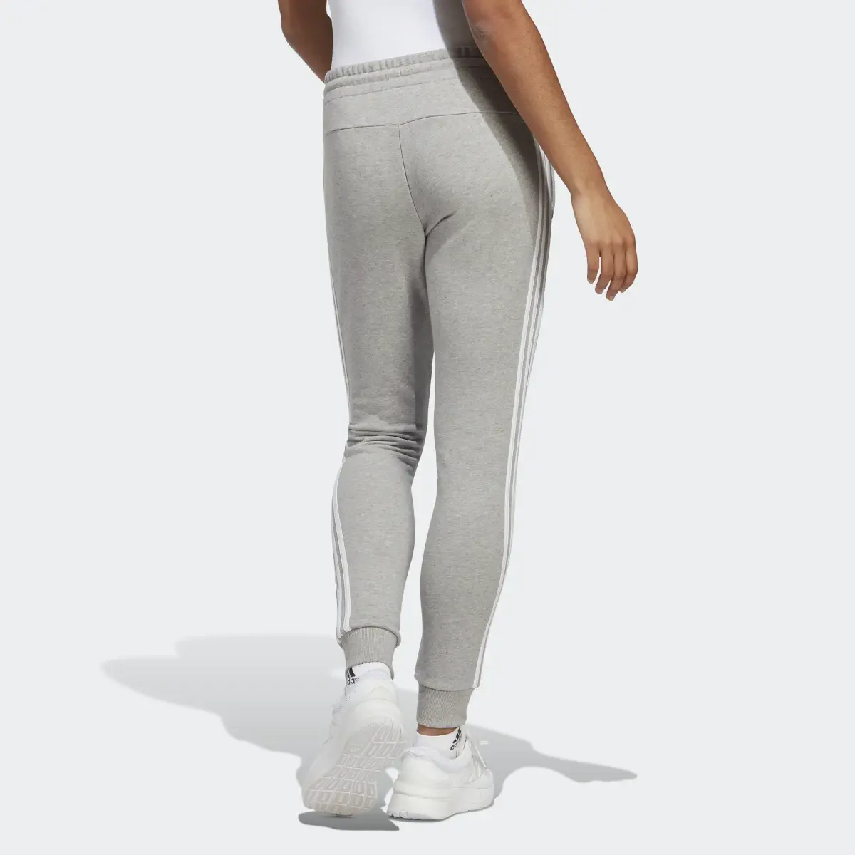 Adidas Essentials 3-Stripes French Terry Cuffed Joggers. 2