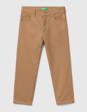 five-pocket stretch trousers