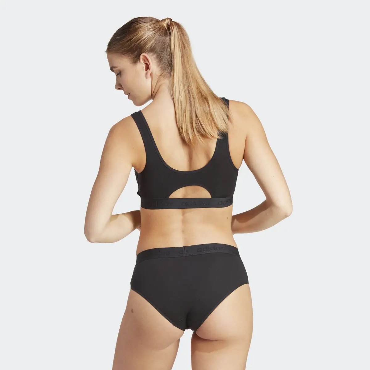 Adidas Active Comfort Flex Cotton Scoop Bralette. 3