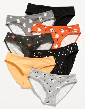 Printed Bikini Underwear 7-Pack for Girls multi