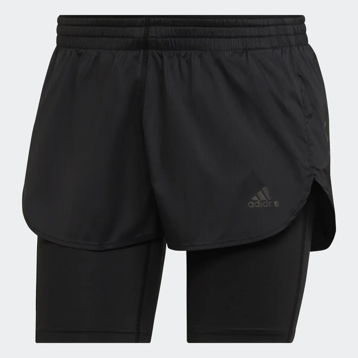 Adidas Shorts Run Fast Dos-en-Uno. 1