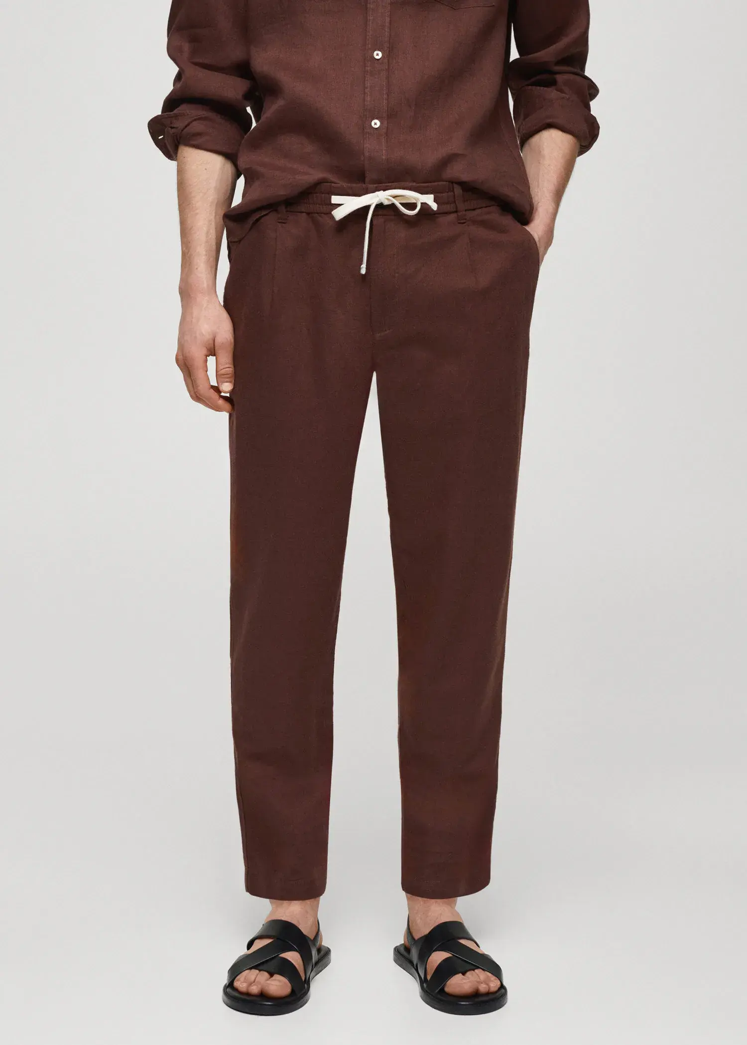Mango Slim-fit pants with drawstring . 2