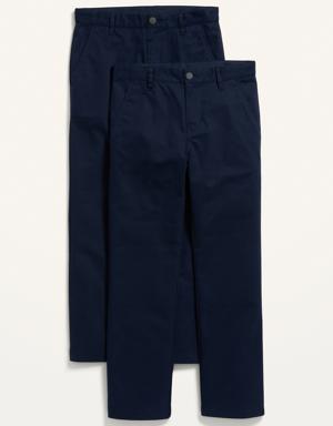 Old Navy Uniform Straight Leg Pants for Boys 2-Pack blue