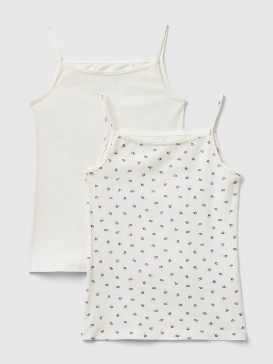 Benetton two camisoles in stretch cotton. 1