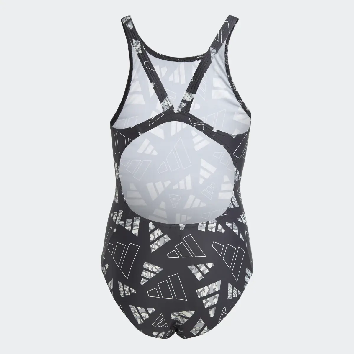 Adidas 3 Bar Logo Graphic Swimsuit. 2