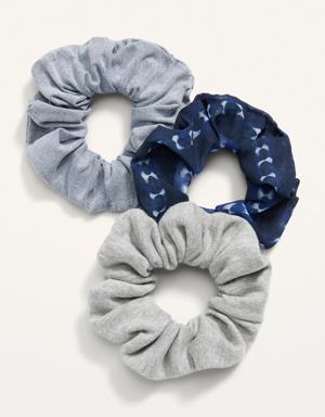 Hair Scrunchie 3-Pack for Women blue