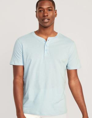 Old Navy Soft-Washed Short-Sleeve Henley T-Shirt for Men blue