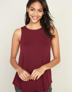 Old Navy Luxe High-Neck Swing Tank Top for Women red