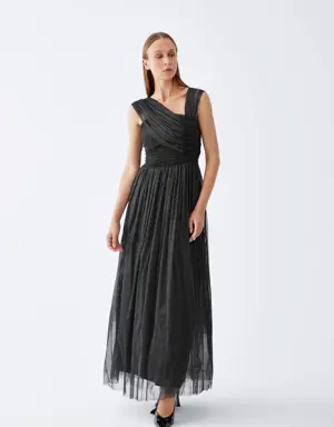 Short Sleeve Flare Cocktail Dress - 2 / BLACK