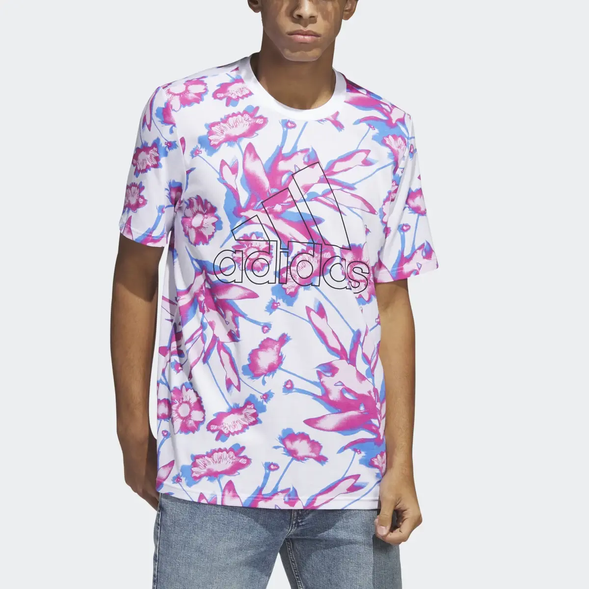 Adidas Playera Estampada Bloom (Unisex). 1