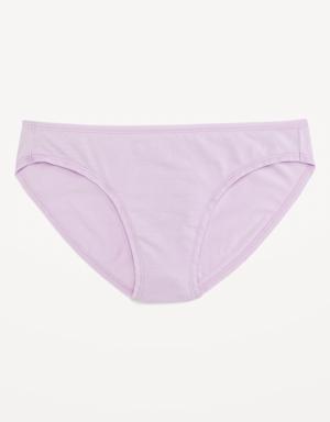 Mid-Rise Bikini Underwear for Women purple