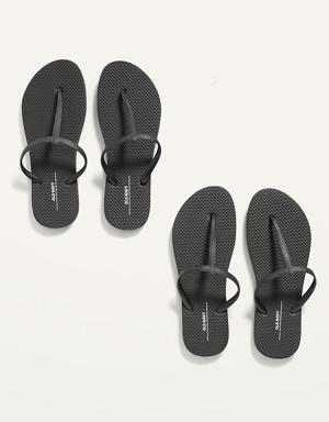 T-Strap Flip-Flop Sandals 2-Pack for Women (Partially Plant-Based)