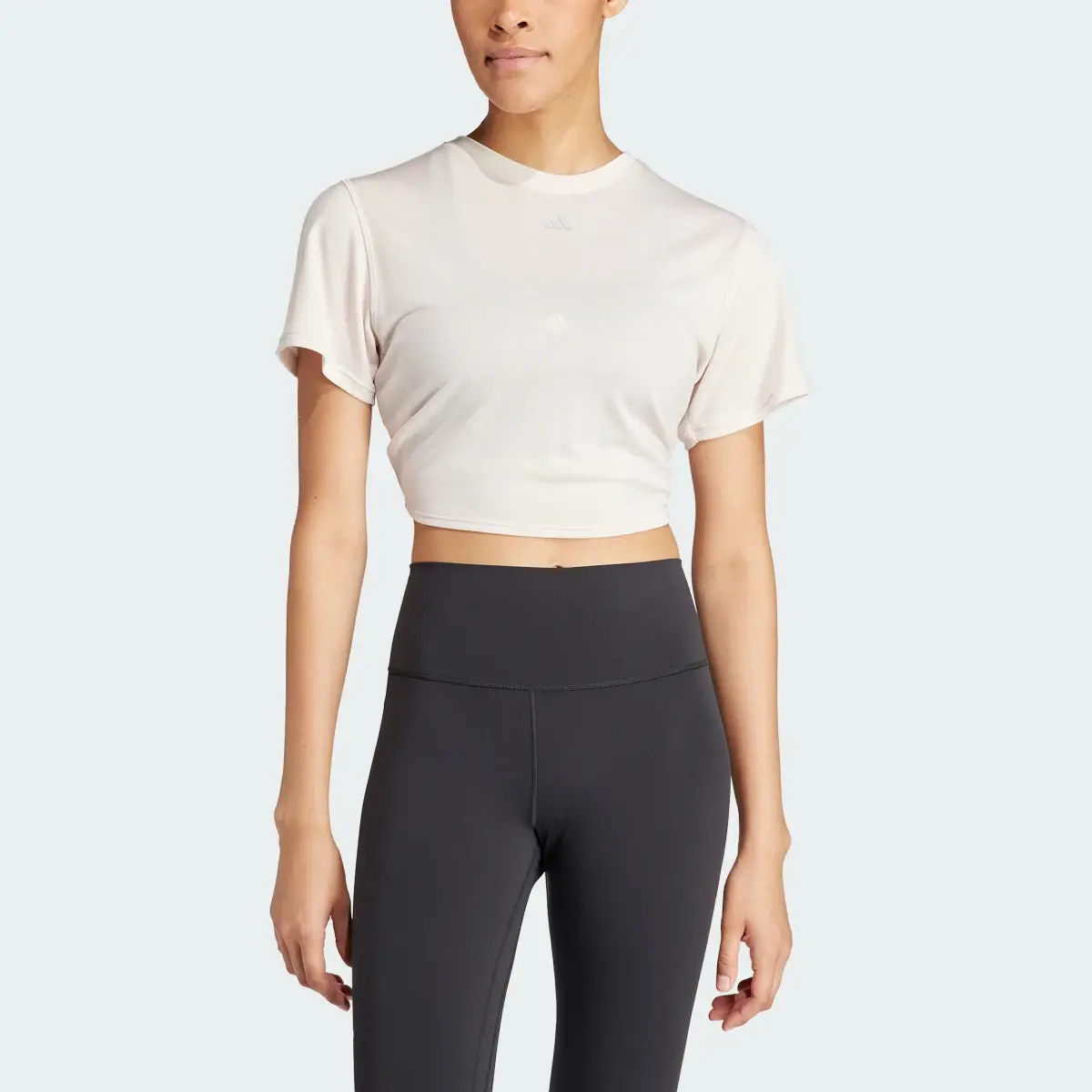 Adidas Yoga Studio Wrapped T-Shirt. 1